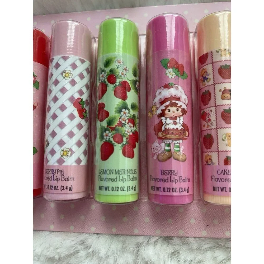 8 Pack Strawberry Shortcake Flavored Lip‎ Balms Lemon Meringue Cake Batter NEW